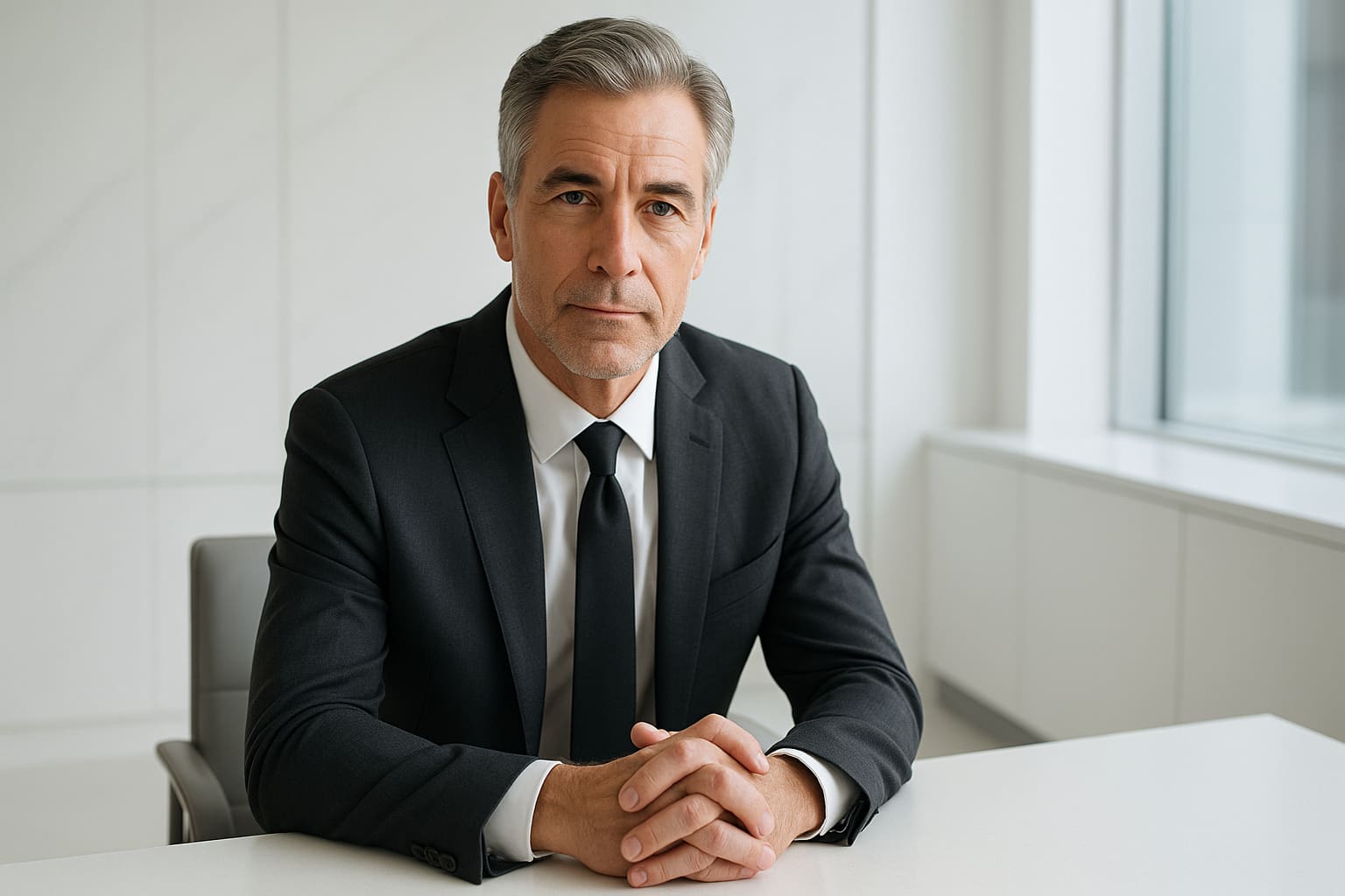 Confident, professional man with a natural, rested appearance